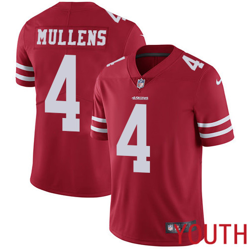 San Francisco 49ers Limited Red Youth Nick Mullens Home NFL Jersey #4 Vapor Untouchable